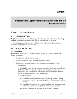 Introduction to Legal Principles and Authorities