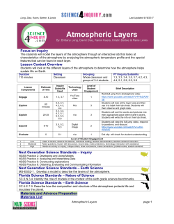 Atmospheric Layers - Science4Inquiry.com