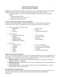 SS1ATTACH Heat and Hydration Guidelines