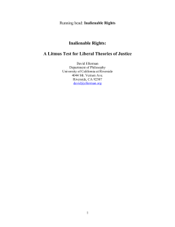 Inalienable Rights: A Litmus Test for Liberal Theories of