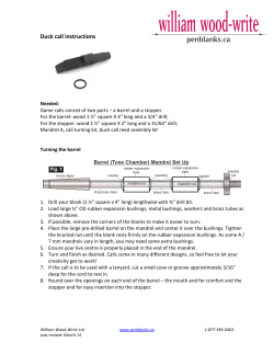 Duck call instructions - William Wood