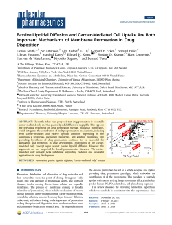 Passive Lipoidal Diffusion and Carrier-Mediated