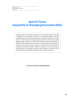 Special Focus: Inequality in Emerging Economies (EEs)