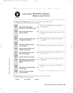 GUIDED READING Revolution Brings Reform and Terror