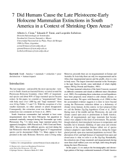 early Holocene mammalian extinctions in South America