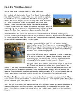 Inside the White House Kitchen