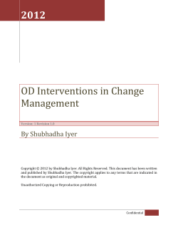 OD Interventions IN CHANGE MAnagement