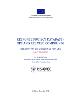 Database description and guidelines for use