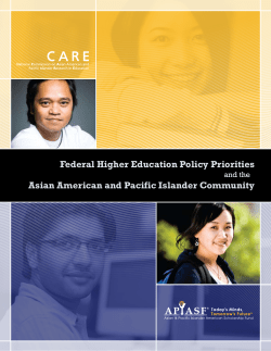 Federal Higher Education Policy Priorities Asian American