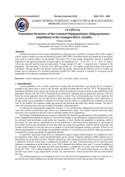 Population Structure of the Common Hippopotamus (Hippopotamus
