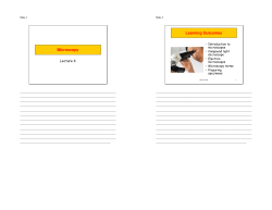 Microscopy Learning Outcomes