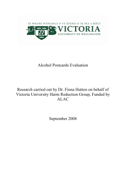 Alcohol Postcards Evaluation Research carried out by Dr. Fiona