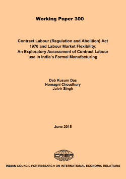 Contract Labour (Regulation and Abolition) Act 1970 and