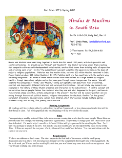 Hindus and Muslims in South Asia