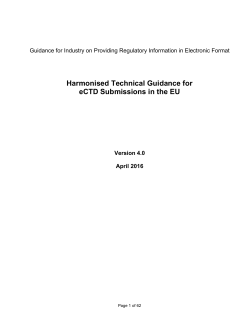 Harmonised Technical Guidance for eCTD