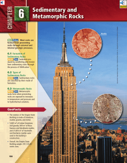 Sedimentary and Metamorphic Rocks