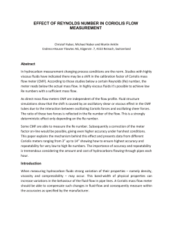 Effects of Reynolds Number on Coriolis Flowmeters