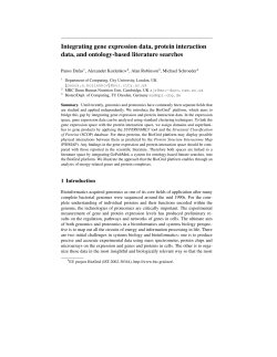 Integrating gene expression data, protein interaction data, and