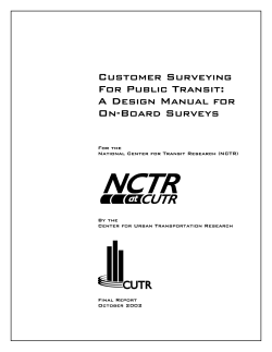 On-Board Survey Manual - National Center for Transit Research