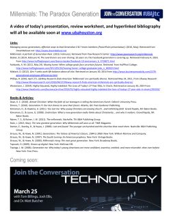 Millennials: The Paradox Generation