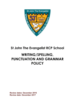 Writing, Spelling, Punctuation and Grammar