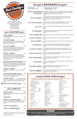 Menu - Bad Daddy`s Burger Bar