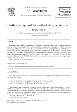 Costly arbitrage and the myth of idiosyncratic risk