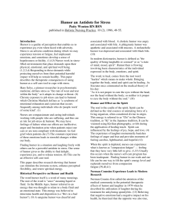 Humor an Antidote for Stress