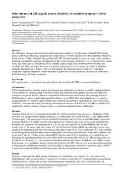 Determinants of soil organic matter chemistry in maritime temperate