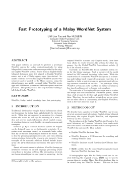 Fast Prototyping of a Malay WordNet System