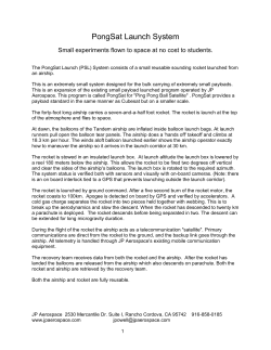 PongSat Launch System