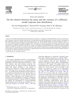 On the relation between the mean and the variance of a diffusion