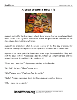 Alyssa Wears a Bow Tie