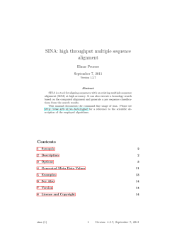SINA: high throughput multiple sequence alignment
