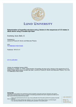 Determination of hyperfine structure and g j factors in the sequences