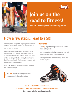 Join us on the road to fitness!