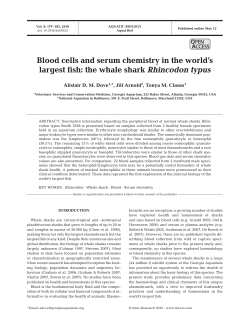Blood cells and serum chemistry in the world`s largest