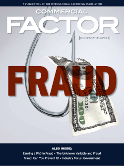 Summer 2010 &bull; VOL 12 - International Factoring Association