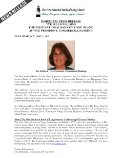 immediate press release yve sullivan joins the first national bank of