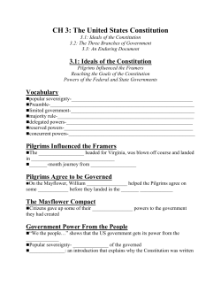 CH 3: The United States Constitution