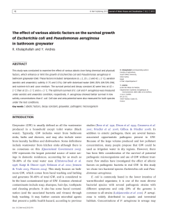 The effect of various abiotic factors on the survival growth of