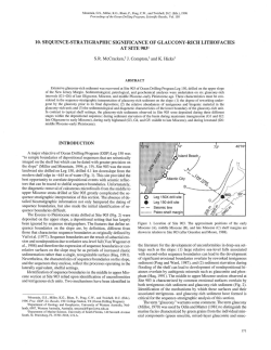 Sequence-stratigraphic - Ocean Drilling Program