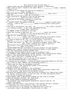 Grammar - Simple Past-Past Continuous