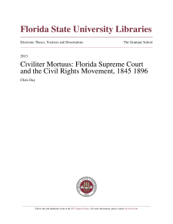 Civiliter Mortuus: Florida Supreme Court and the Civil