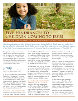 Five Hindrances to Children Coming to Jesus