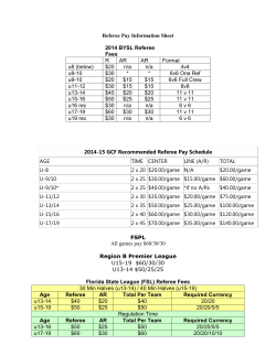 Referee Information Sheet