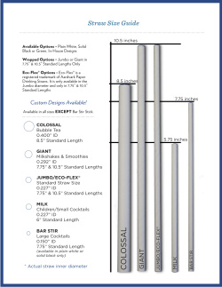 Size Guide - Aardvark&reg; Straws