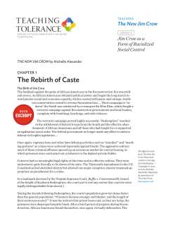 The New Jim Crow - Teaching Tolerance