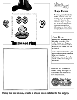 Shape Poems... Free Verse