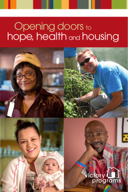 Opening doors to hope, health and housing